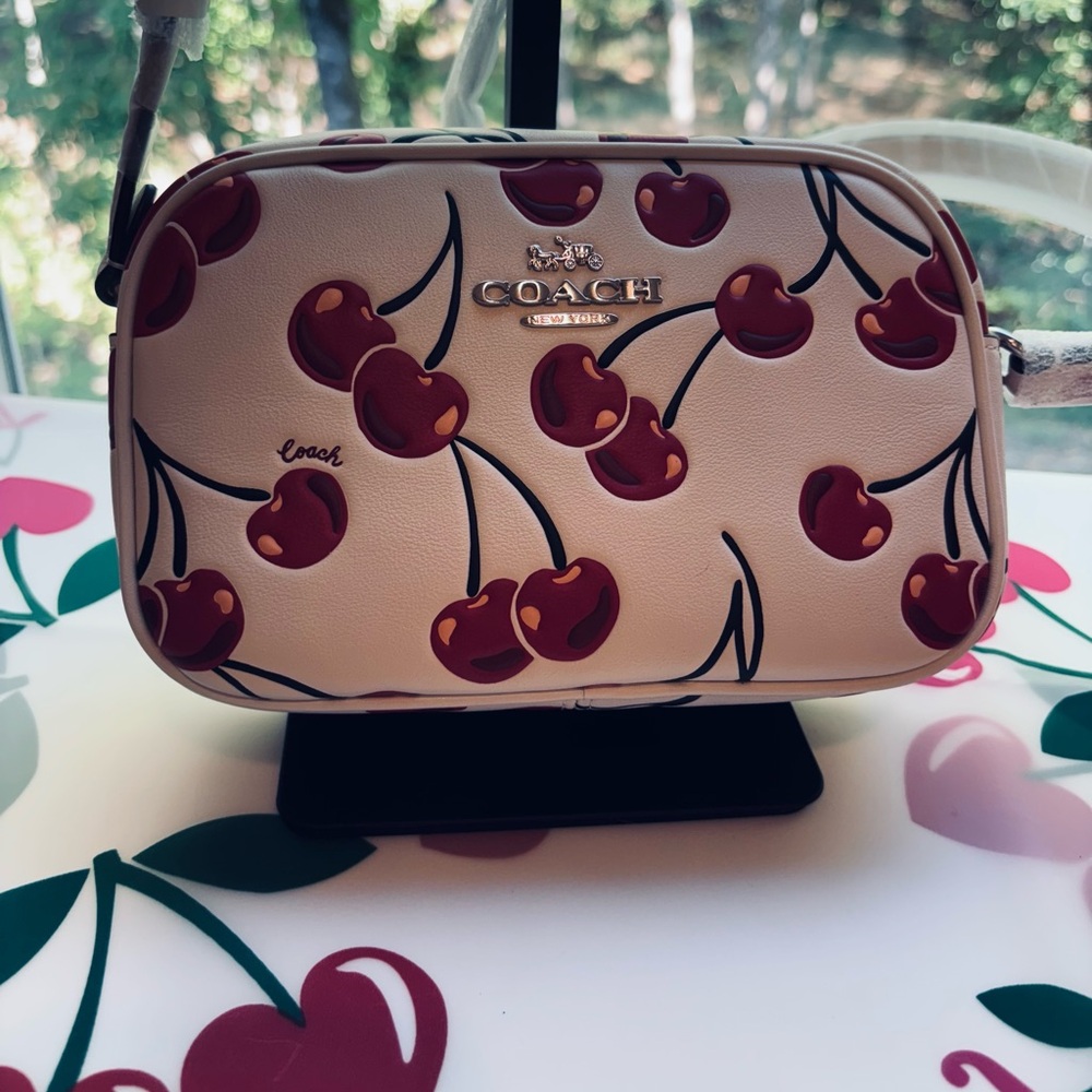 Coach Mini Jamie Camera Bag With Cherry Print